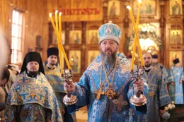 15-Архиепископ Амфилохий возглавил праздничное богослужение в день престольного торжества Покровского собора города Усть-Каменогорска