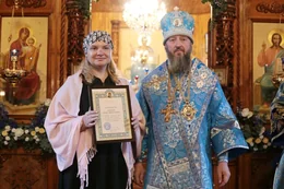 81-Архиепископ Амфилохий возглавил праздничное богослужение в день престольного торжества Покровского собора города Усть-Каменогорска