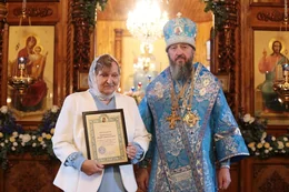 82-Архиепископ Амфилохий возглавил праздничное богослужение в день престольного торжества Покровского собора города Усть-Каменогорска