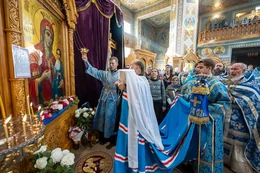 19-Управляющий Усть-Каменогорской и Семипалатинской епархии в праздник Иверской иконы Божией Матери принял участие в престольном торжестве в Иверско-Серафимовском монастыре Алма-Аты