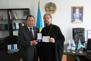 Епископ Каскеленский Геннадий награжден медалью «Қазақстан халқы Ассамблеясына 25 жыл»