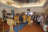 Служение Преосвященного Владыки Амфилохия в храме в честь Рождества Пресвятой Богородицы города Усть-Каменогорска