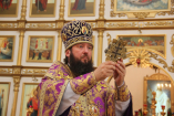 Преосвященный епископ Амфилохий совершил Божественную Литургию в кафедральном соборе