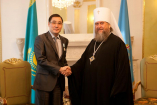 7-Состоялась встреча членов Синода Казахстанского Митрополичьего Округа с новоназначенным Председателем Агентства Республики Казахстан по делам религий
