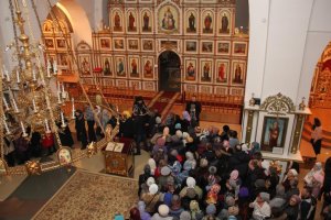 Чин прощения в Свято-Андреевском кафедральном соборе города Усть-Каменогорск