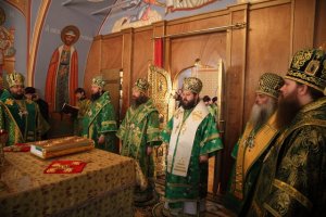 Управляющий Усть-Каменогорской и Семипалатинской епархией епископ Амфилохий принял участие в соборном служении Божественной Литургии в день памяти святого праведного старца Феодора в Томске