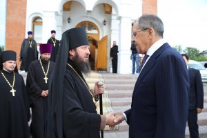 Министр иностранных дел Российской Федерации посетил Андреевский кафедральный собор города Усть-Каменогорска