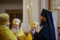 15-Епископ Усть-Каменогорский и Семипалатинский Амфилохий сослужил Предстоятелю Православной Церкви Казахстана в главном храме Алма-Аты