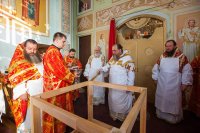 8-Глава Казахстанского Митрополичьего округа совершил великое освящение храма во имя Архистратига Божия Михаила в городе Чимкенте