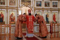 18-В день памяти великомученика и целителя Пантелеимона епископ Усть-Каменогорский и Семипалатинский Амфилохий совершил Литургию в Свято-Андреевском кафедральном соборе города Усть-Каменогорска