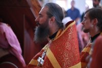 41-В день памяти великомученика и целителя Пантелеимона епископ Усть-Каменогорский и Семипалатинский Амфилохий совершил Литургию в Свято-Андреевском кафедральном соборе города Усть-Каменогорска