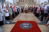 46-В день памяти великомученика и целителя Пантелеимона епископ Усть-Каменогорский и Семипалатинский Амфилохий совершил Литургию в Свято-Андреевском кафедральном соборе города Усть-Каменогорска