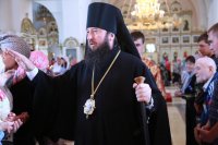 48-В день памяти великомученика и целителя Пантелеимона епископ Усть-Каменогорский и Семипалатинский Амфилохий совершил Литургию в Свято-Андреевском кафедральном соборе города Усть-Каменогорска