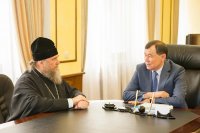 4-Митрополит Александр встретился с акимом Жамбылской области К.Н. Кокрекбаевым