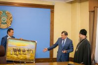 17-Митрополит Александр встретился с акимом Жамбылской области К.Н. Кокрекбаевым