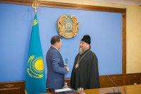 19-Митрополит Александр встретился с акимом Жамбылской области К.Н. Кокрекбаевым