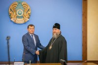 20-Митрополит Александр встретился с акимом Жамбылской области К.Н. Кокрекбаевым