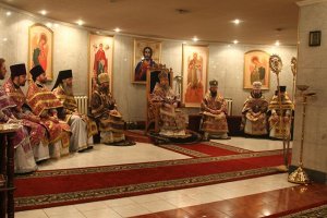 Архиерейская Литургия Преждеосвященных Даров в Успенском кафедральном соборе Астаны 
