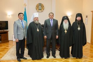 Митрополит Астанайский и Казахстанский Александр встретился с акимом Западно-Казахстанской области Н.А.Ногаевым