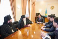 3-Митрополит Астанайский и Казахстанский Александр встретился с акимом Западно-Казахстанской области Н.А.Ногаевым