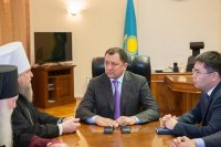 7-Митрополит Астанайский и Казахстанский Александр встретился с акимом Западно-Казахстанской области Н.А.Ногаевым