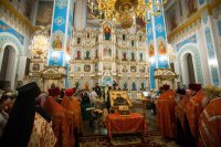 14-	 Продолжается паломничество Пояса Богородицы в пределах Уральской епархии. Святыня прибыла в Актюбинск