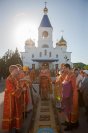 2-	 Литургия под открытым небом, посвященная прибытию Пояса Богородицы, состоялась в Благовещенском храме Актау