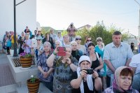 7-	 Литургия под открытым небом, посвященная прибытию Пояса Богородицы, состоялась в Благовещенском храме Актау