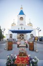 10-	 Литургия под открытым небом, посвященная прибытию Пояса Богородицы, состоялась в Благовещенском храме Актау