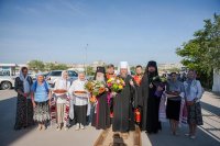 30-	 Литургия под открытым небом, посвященная прибытию Пояса Богородицы, состоялась в Благовещенском храме Актау