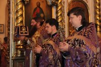 16-Архипастырский визит в Семипалатинск. Литургия Преждеосвященных Даров в Спасо-Воскресенском кафедральном соборе