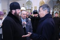 4-Аким Восточно-Казахстанской области Д.К.Ахметов посетил Андреевский кафедральный собор Усть-Каменогорска