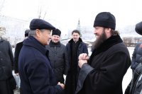 16-Аким Восточно-Казахстанской области Д.К.Ахметов посетил Андреевский кафедральный собор Усть-Каменогорска