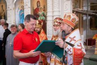 40-Митрополит Астанайский и Казахстанский Александр и митрополит Астраханский и Камызякский Иона возглавили церковные торжества по случаю принесения Пояса Богородицы в Астрахань