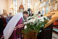 4-В день памяти апостола любви в Павлодаре состоялось праздничное богослужение по случаю принесения Пояса Богородицы
