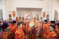 7-В день памяти апостола любви в Павлодаре состоялось праздничное богослужение по случаю принесения Пояса Богородицы