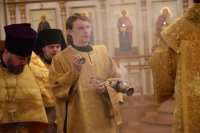 12-Преосвященный епископ Амфилохий совершил Воскресную литургию в соборе Андрея Первозванного г.Усть-Каменогорска