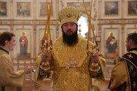 13-Преосвященный епископ Амфилохий совершил Воскресную литургию в соборе Андрея Первозванного г.Усть-Каменогорска