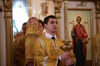 26-Преосвященный епископ Амфилохий совершил Воскресную литургию в соборе Андрея Первозванного г.Усть-Каменогорска