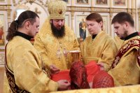 45-Преосвященный епископ Амфилохий совершил Воскресную литургию в соборе Андрея Первозванного г.Усть-Каменогорска