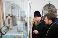 4-Митрополит Александр посетил выставку, посвященную 700-летию со дня рождения преподобного Сергия Радонежского