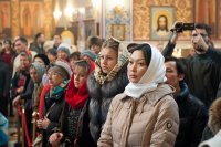 26-В Астану принесены честные мощи великомученицы Варвары. Литургия с участием епископа Усть-Каменогорского и Семипалатинского Амфилохия в главном храме страны