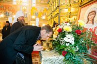 7-Епископ Амфилохий принял участие во встрече с Председателем Государственной Думы Федерального Собрания Российской Федерации в Астане