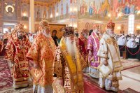 15-В Астане прошли церковные торжества по случаю принесения Пояса Богородицы с участием всех казахстанских архипастырей