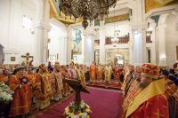 9-Преосвященный епископ Амфилохий принял участие в празднованиях в честь небесных покровительниц Семиречья и преподобного Сергия Радонежского в Алма-Ате