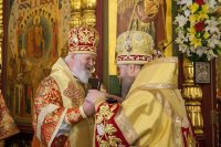 37-Преосвященный епископ Амфилохий принял участие в празднованиях в честь небесных покровительниц Семиречья и преподобного Сергия Радонежского в Алма-Ате