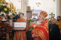 41-Преосвященный епископ Амфилохий принял участие в празднованиях в честь небесных покровительниц Семиречья и преподобного Сергия Радонежского в Алма-Ате
