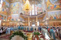 12-Управляющий Усть-Каменогорской и Семипалатинской епархией сослужил Главе Православной Церкви Казахстана за Божественной литургией в Успенском соборе Астаны