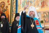 23-Управляющий Усть-Каменогорской и Семипалатинской епархией сослужил Главе Православной Церкви Казахстана за Божественной литургией в Успенском соборе Астаны