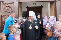 31-Управляющий Усть-Каменогорской и Семипалатинской епархией сослужил Главе Православной Церкви Казахстана за Божественной литургией в Успенском соборе Астаны